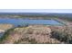 Aerial view of undeveloped land with a lake at 311 Calm Water Way, Summerville, SC 29486