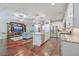 Open concept kitchen with granite countertops and stainless steel appliances at 311 Calm Water Way, Summerville, SC 29486