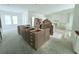 Kitchen with brown island and boxes of materials at 3324 Westphal Dr, Johns Island, SC 29455