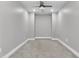 Simple bedroom with grey carpet and ceiling fan at 4587 Summey St, North Charleston, SC 29405
