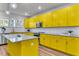 Modern kitchen with yellow cabinets and granite countertops at 4587 Summey St, North Charleston, SC 29405