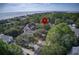 Aerial view of property location near beach and ocean at 615 W Beach Ct, Folly Beach, SC 29439
