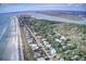 Aerial view of beachfront neighborhood at 615 W Beach Ct, Folly Beach, SC 29439