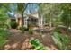Landscaped backyard with lush greenery and patio at 8604 Fox Hollow Rd, North Charleston, SC 29420
