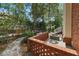 Brick wall and stone walkway in a secluded backyard setting at 8604 Fox Hollow Rd, North Charleston, SC 29420