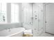 Luxurious bathroom with soaking tub and walk-in shower at 140 Maritime Way, Summerville, SC 29485