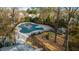 Aerial view of community pool, playground, and surrounding homes at 1589 Pixley St, Charleston, SC 29414