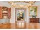 View through dining room toward living room, showcasing architectural details at 1738 Ion Ave, Sullivans Island, SC 29482