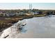 Aerial view of waterfront property with boat slips and homes at 2335 Tall Sail Dr # 508H, Charleston, SC 29414