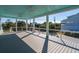 Spacious deck with white railings and ocean views at 305 Matilda St, Edisto Beach, SC 29438