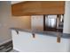 Breakfast bar with light blue countertop, separating the kitchen from living area at 3701 Docksite Rd # 320, Edisto Beach, SC 29438