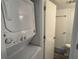 Convenient laundry area with stackable washer and dryer at 3701 Docksite Rd # 320, Edisto Beach, SC 29438