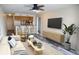 Spacious living room featuring hardwood floors and modern furnishings at 3701 Docksite Rd # 320, Edisto Beach, SC 29438