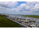 Aerial view of the marina and waterway at 3701 Docksite Rd # 320, Edisto Beach, SC 29438