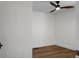 Bright bedroom with hardwood floors and ceiling fan at 5259 Hartford Cir, North Charleston, SC 29405