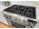 Stainless steel gas range with multiple burners at 5259 Hartford Cir, North Charleston, SC 29405