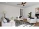 Bright living room with white walls, fireplace, and stylish furnishings at 5259 Hartford Cir, North Charleston, SC 29405