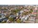 Wide aerial view of cityscape, showing neighborhood and landmarks at 99 Tradd St, Charleston, SC 29401