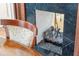 Modern gas fireplace with marble surround at 99 Tradd St, Charleston, SC 29401