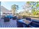 Relaxing deck with wooded views and outdoor seating at 109 Historic Dr, Mount Pleasant, SC 29464
