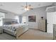Large main bedroom with plush carpeting and a ceiling fan at 109 Historic Dr, Mount Pleasant, SC 29464