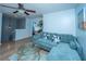 Open sitting area with sectional sofa and glass-top coffee table at 1295 Island Club Dr # E, Charleston, SC 29492