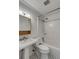 Bathroom with pedestal sink, tub and shower at 1321 Erckmann Dr, Mount Pleasant, SC 29464