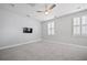 Spacious bonus room with ceiling fan and wall-mounted TV at 176 Callibluff Dr, Summerville, SC 29486