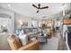 Cozy living room with a fireplace and comfortable seating at 176 Callibluff Dr, Summerville, SC 29486