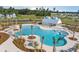Resort-style pool with cabana and lounge chairs at 185 Belfort Pl, Summerville, SC 29486