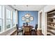 Charming dining area with blue accent wall and round table at 192 Collared Dove Ct, Summerville, SC 29483