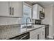 Updated kitchen featuring granite countertops and white cabinets at 1984 Hugo Ave, North Charleston, SC 29405