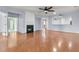 Open living room with hardwood floors and fireplace at 199 Schooner Bend Ave, Summerville, SC 29486