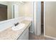 Bathroom with granite countertop and a large mirror at 208 Buckskin Dr, Summerville, SC 29486