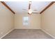 Bright bedroom featuring a ceiling fan and carpet at 208 Buckskin Dr, Summerville, SC 29486