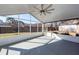 Spacious screened porch with ceiling fan at 208 Buckskin Dr, Summerville, SC 29486