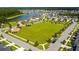 Aerial view of neighborhood with large green space at 223 Pine Crest View Dr, Summerville, SC 29486