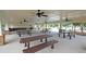 Community picnic pavilion with tables and fans at 223 Pine Crest View Dr, Summerville, SC 29486