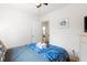 Bedroom with a bed, towels, and view of bathroom at 2236 Bailey Dr, North Charleston, SC 29405