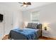 Bedroom with a bed, ceiling fan, and hardwood floors at 2236 Bailey Dr, North Charleston, SC 29405