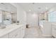 Large bathroom with double vanity, soaking tub and shower at 230 Granton Edge Ln, Summerville, SC 29486