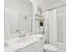 Clean bathroom with white vanity and shower/tub combo at 230 Granton Edge Ln, Summerville, SC 29486