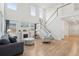 Two story living room with hardwood floors and high ceilings at 230 Granton Edge Ln, Summerville, SC 29486