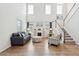 Spacious living room with hardwood floors and high ceilings at 230 Granton Edge Ln, Summerville, SC 29486
