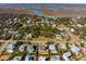 Aerial view of waterfront homes and properties with marsh and ocean views at 3019 Brownell Ave, Sullivans Island, SC 29482