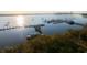 Aerial view of waterfront property with boat slips at 310 Longshore St # 645, Daniel Island, SC 29492