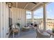 Relaxing balcony with wicker furniture and view of the construction at 310 Longshore St # 645, Daniel Island, SC 29492