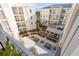 Community courtyard featuring a pergola, seating, and walkways at 310 Longshore St # 645, Daniel Island, SC 29492
