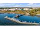 Aerial view of a marina with boats and a pier at 310 Longshore St # 645, Daniel Island, SC 29492