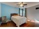 Cozy bedroom with hardwood floors and a ceiling fan at 359 Muirfield Pkwy, Charleston, SC 29414